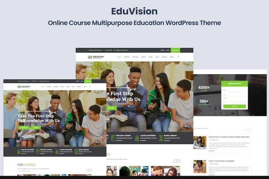 EDUVISION – ONLINE COURSE MULTIPURPOSE EDUCATION WORDPRESS THEME